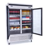 Load image into Gallery viewer, Atosa MCF8707GR Bottom Mount (2) Two Glass Door Refrigerator
