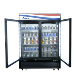 Atosa MCF8721ES – Black Exterior Glass Two (2) Door Merchandiser Freezer