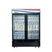 Load image into Gallery viewer, Atosa MCF8721ES – Black Exterior Glass Two (2) Door Merchandiser Freezer
