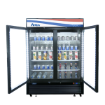 Load image into Gallery viewer, Atosa - MCF8723GR – Black Exterior Glass Two (2) Door Merchandiser Refrigerator
