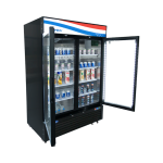 Atosa - MCF8723GR – Black Exterior Glass Two (2) Door Merchandiser Refrigerator
