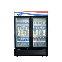 Load image into Gallery viewer, Atosa - MCF8723GR – Black Exterior Glass Two (2) Door Merchandiser Refrigerator
