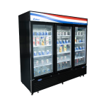 Atosa - MCF8724GR – Black Exterior Glass Three (3) Door Merchandiser Refrigerator
