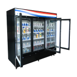 Atosa - MCF8724GR – Black Exterior Glass Three (3) Door Merchandiser Refrigerator