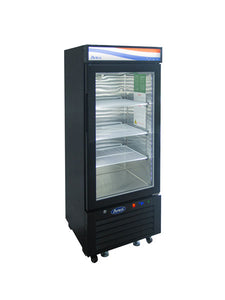 Atosa - MCF8726GR – Black Exterior Glass One (1) Door Merchandiser Refrigerator