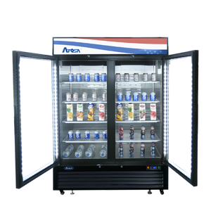 Atosa MCF8732GR – Black Exterior Glass Two (2) Door Merchandiser Freezer