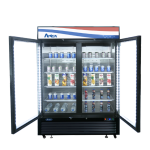 Atosa - MCF8733GR – Black Exterior Glass Two (2) Door Merchandiser Refrigerator